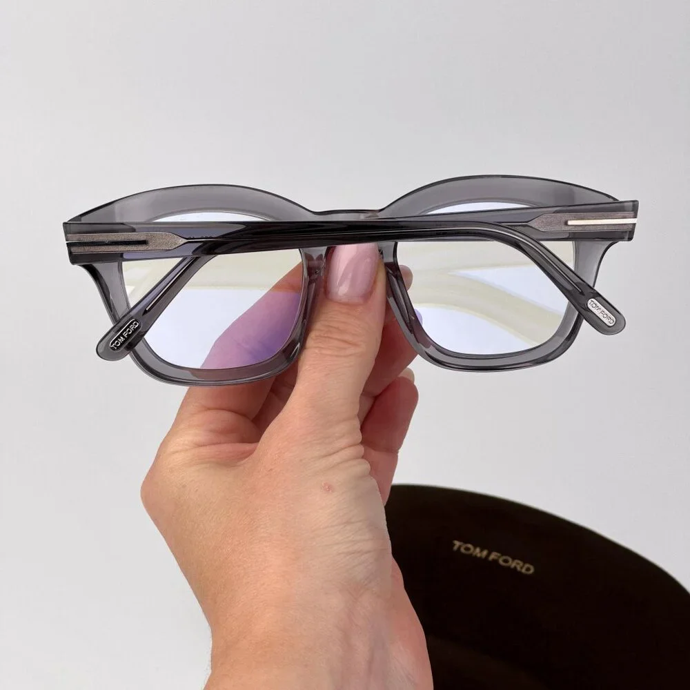 Tom Ford FT5961-B Eyeglasses – Grey Square Frame | Unisex Model FT5961-B 020